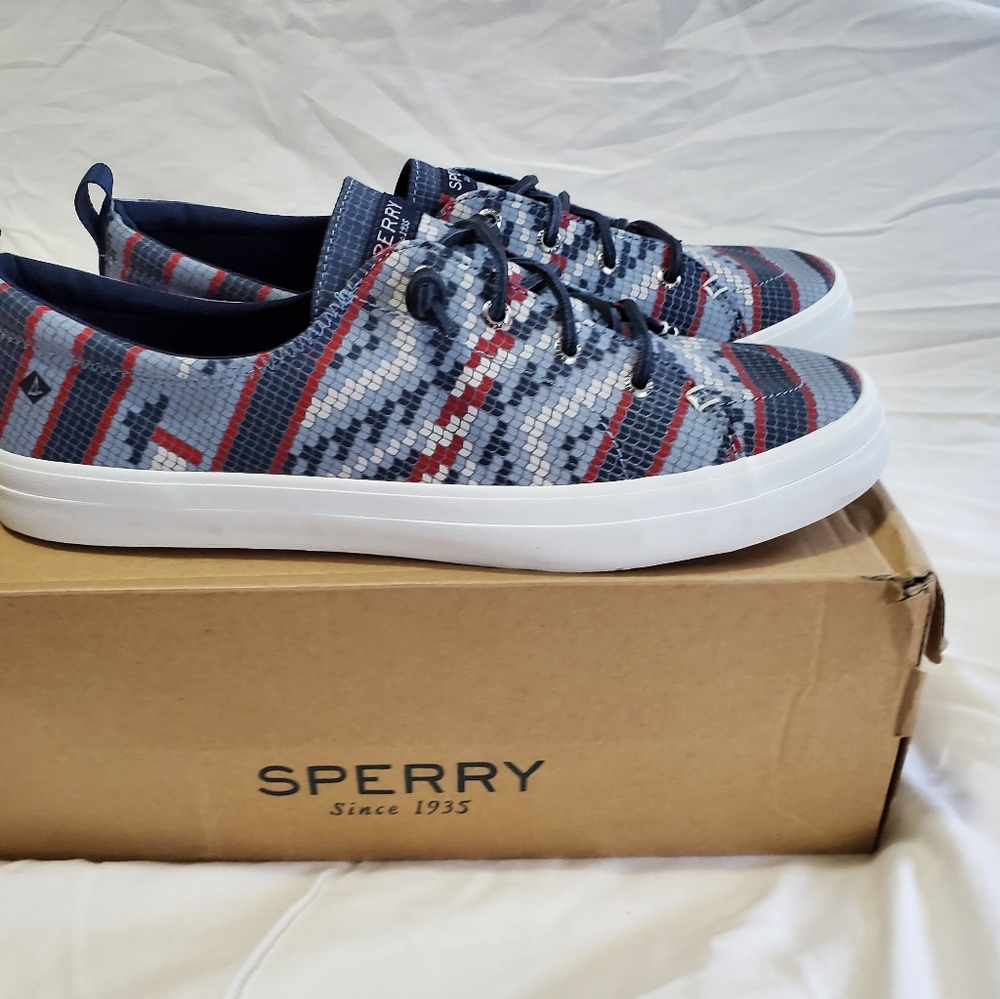 Never Worn w/box Red/Blue/Gray Sperry - Picture 3 of 5